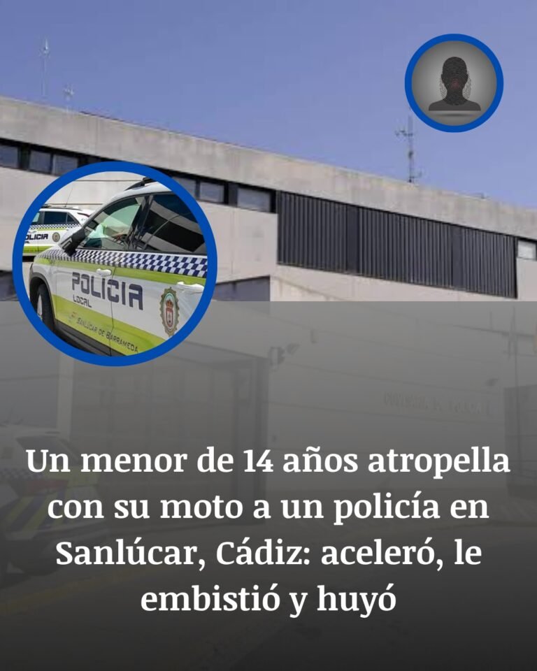 Menor de 14 años embiste con una moto a un policía local en Sanlúcar y huye tras el atropello