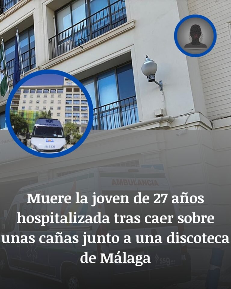 Muere en Málaga la joven de 27 años herida al caer sobre unas cañas junto a una discoteca