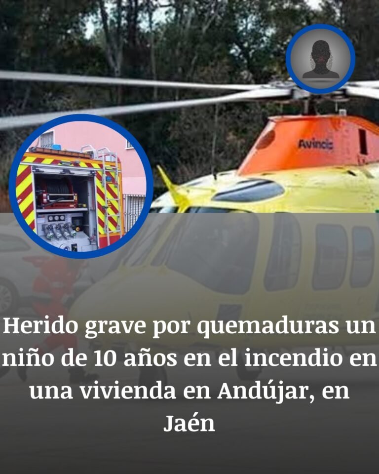 Un niño de 10 años salta por un balcón para huir del fuego y queda herido grave en Andújar