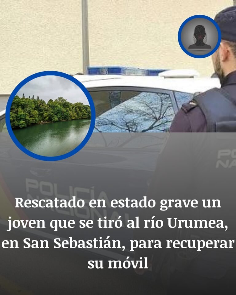 Rescate agónico en el río Urumea: un joven queda grave tras saltar por un móvil en San Sebastián
