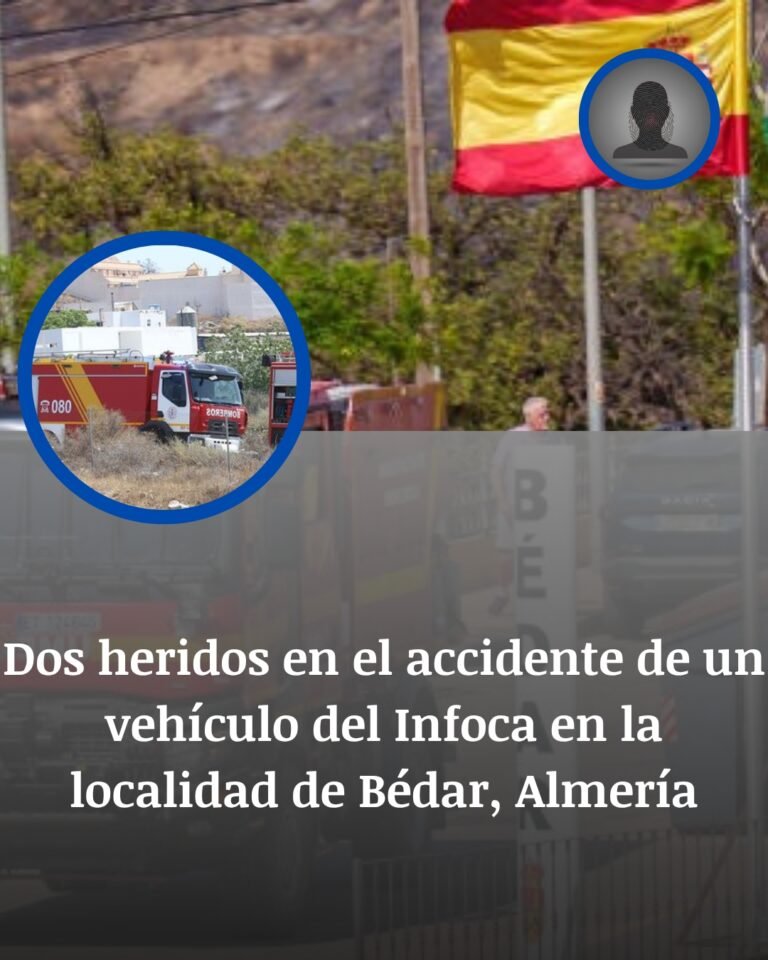 Accidente en Bédar: dos heridos leves tras volcar un vehículo del Infoca en la AL-6109 de Almería