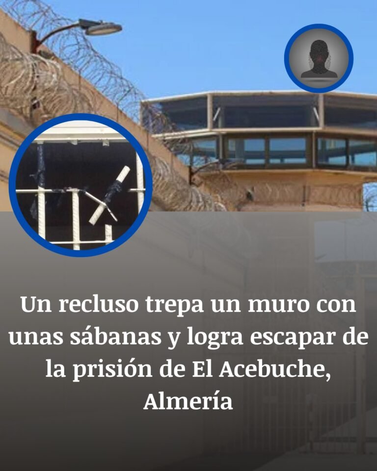 Fuga de película en El Acebuche: un preso escala con sábanas, rompe las concertinas y dura tres minutos libre