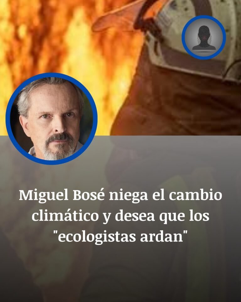 Miguel Bosé estalla contra los ecologistas mientras España arde entre incendios y evacuaciones