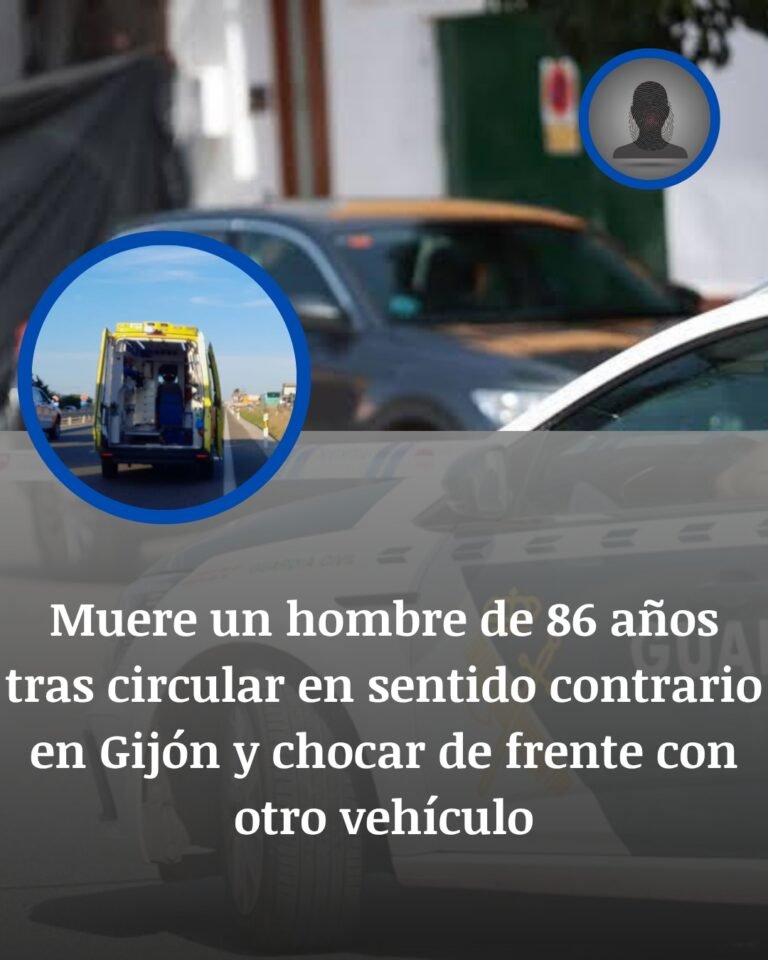 Choque frontal en la AS-II de Gijón: un hombre de 86 años muere tras circular en sentido contrario
