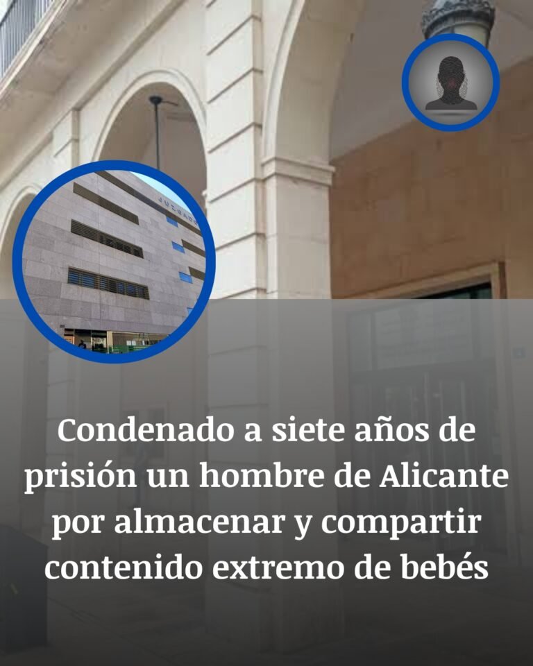 Siete años de prisión en Alicante por almacenar y difundir archivos pedófilos con bebés