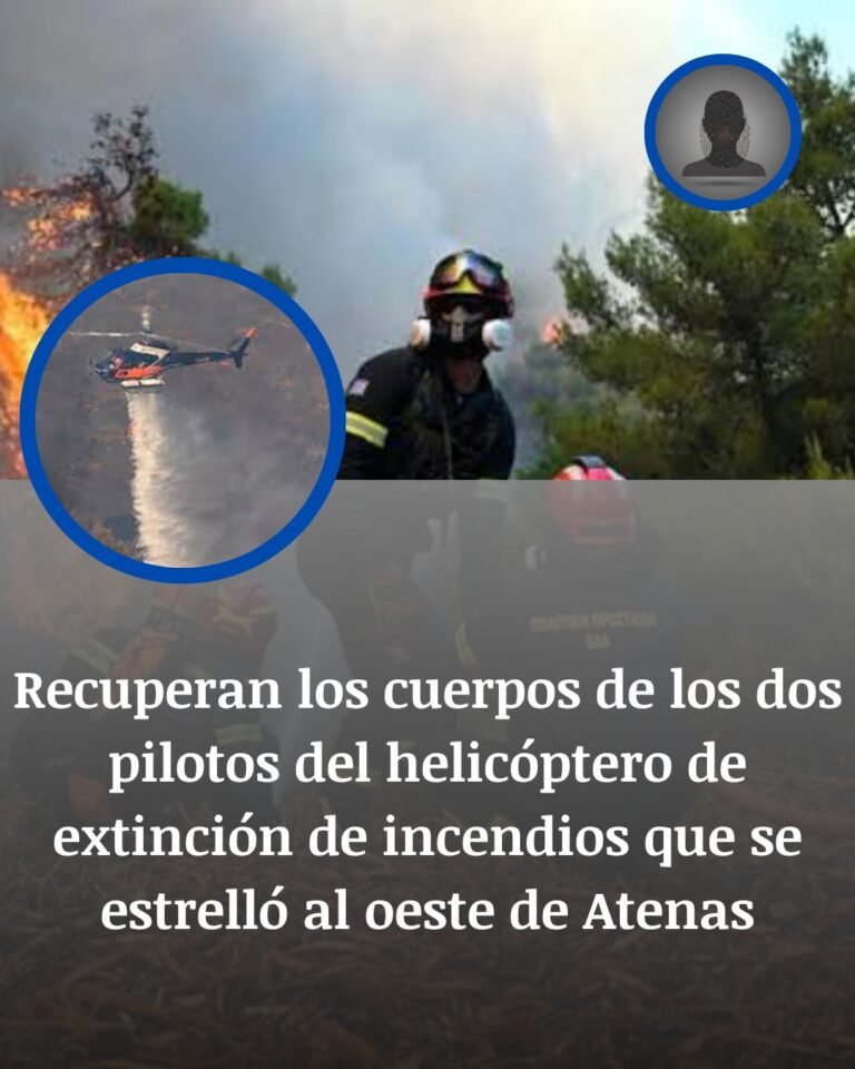 Atenas: recuperan los cuerpos de los dos pilotos del helicóptero de extinción que se estrelló en pleno incendio