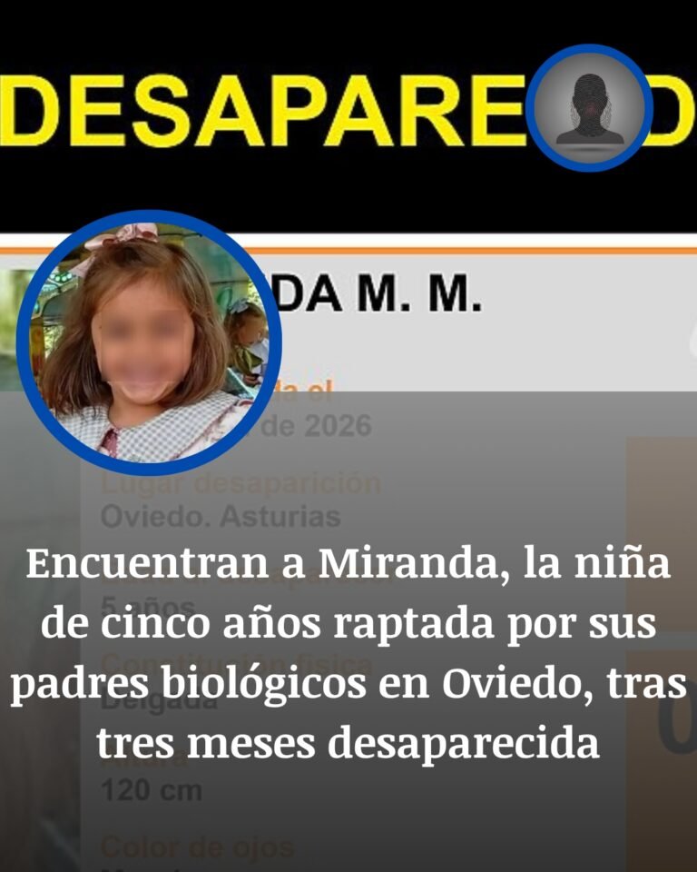 Encuentran a Miranda, la niña raptada por sus padres biológicos en Oviedo tras más de tres meses desaparecida