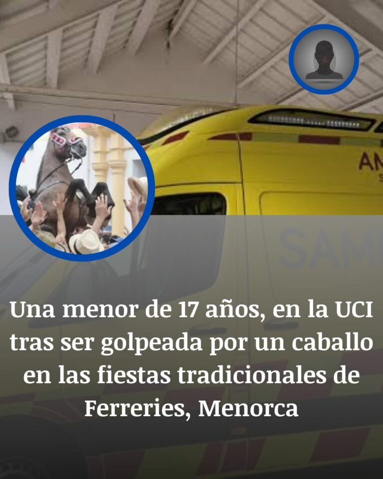 Una menor de 17 años acaba en la UCI tras el golpe de un caballo en las fiestas de Ferreries, Menorca