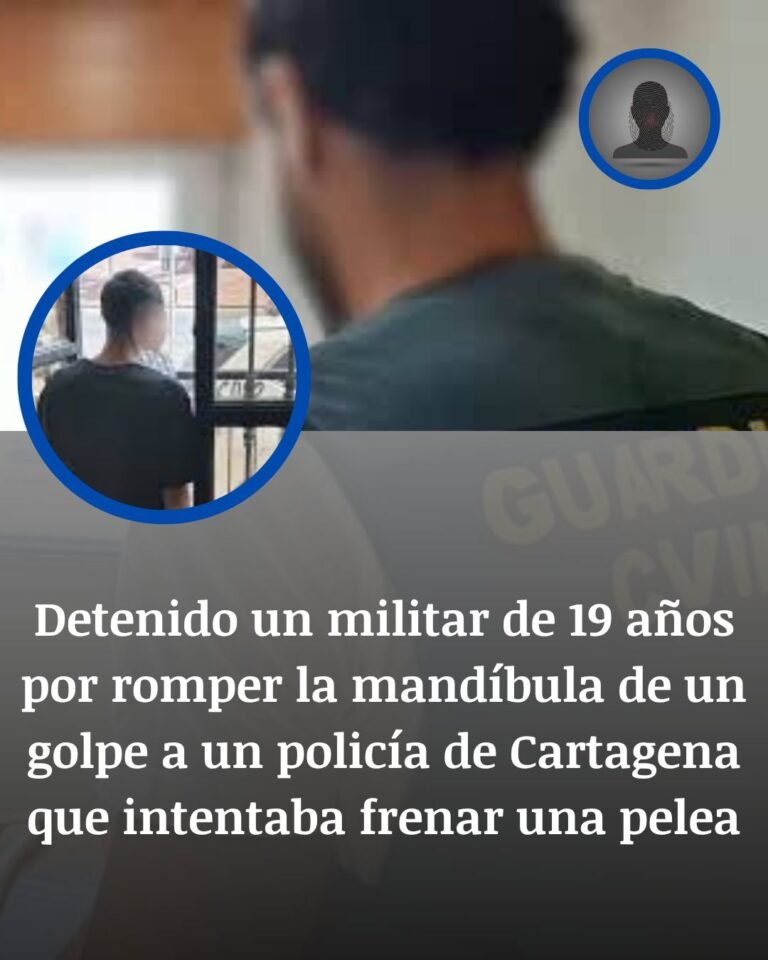 Detenido un militar de 19 años tras romper de un golpe la mandíbula a un policía que intentaba frenar una pelea en Cartagena