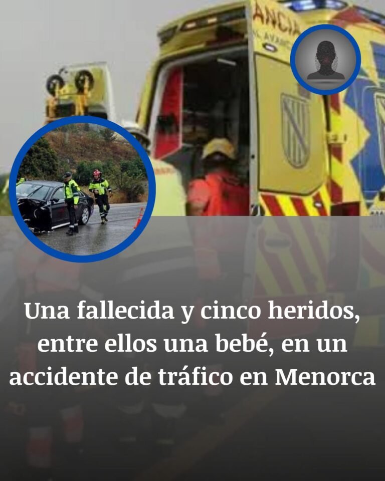 Muere una mujer en un accidente en Menorca con cinco heridos, entre ellos una bebé