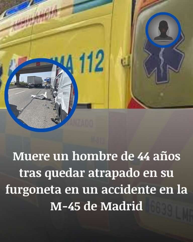 Muere un hombre de 44 años atrapado en su furgoneta tras un choque con un camión en la M-45 de Madrid