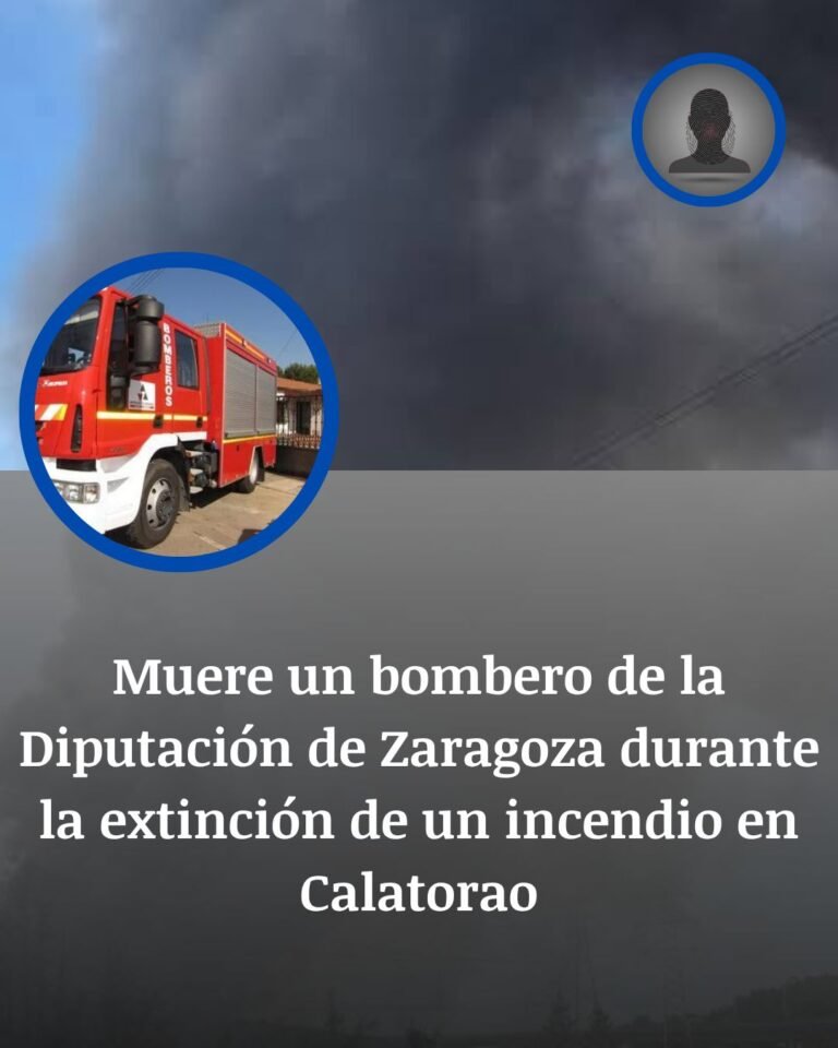 Muere un bombero durante el incendio de un taller en Calatorao tras una tarde de humo tóxico y desalojos