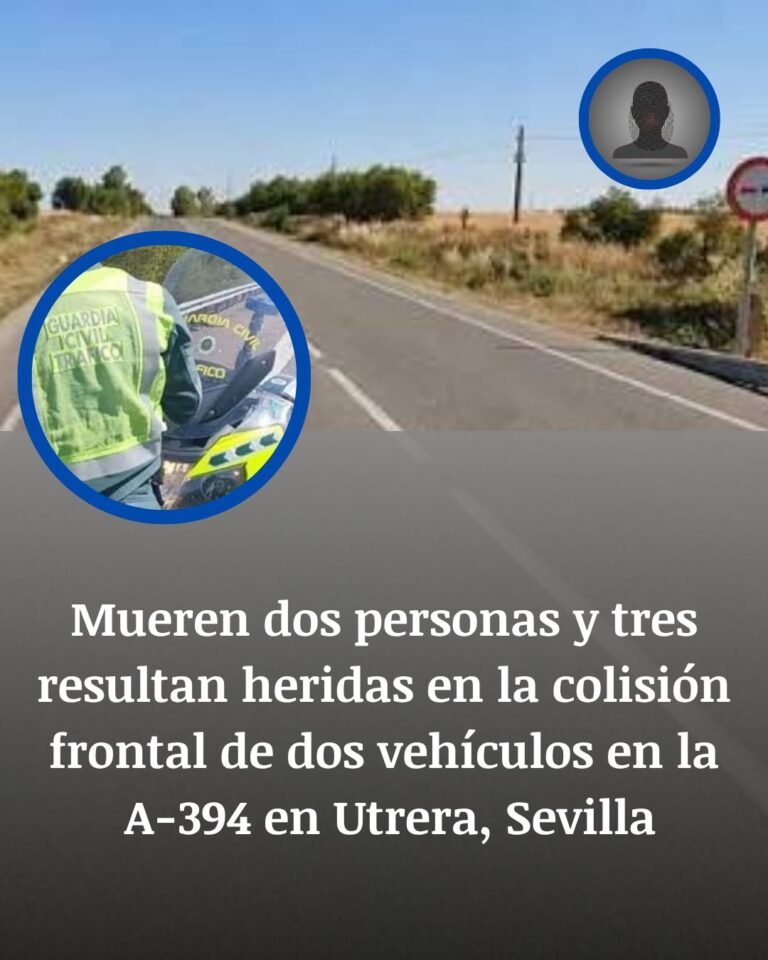 Dos muertos, tres heridos y una carretera quebrada por un choque frontal en Utrera