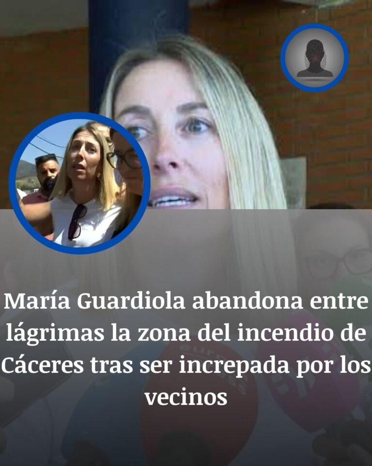 María Guardiola abandona entre lágrimas Las Hurdes tras el estallido de los evacuados por el incendio de Cáceres