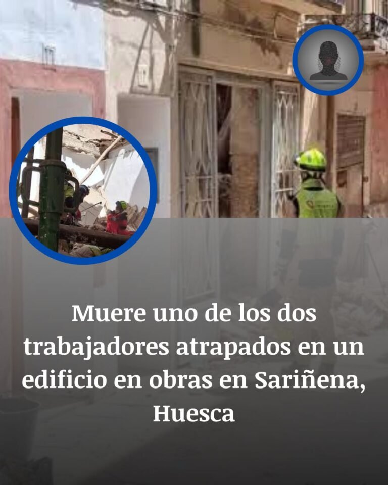 Sariñena: el derrumbe de una vivienda en obras deja un trabajador muerto y dos heridos en Huesca
