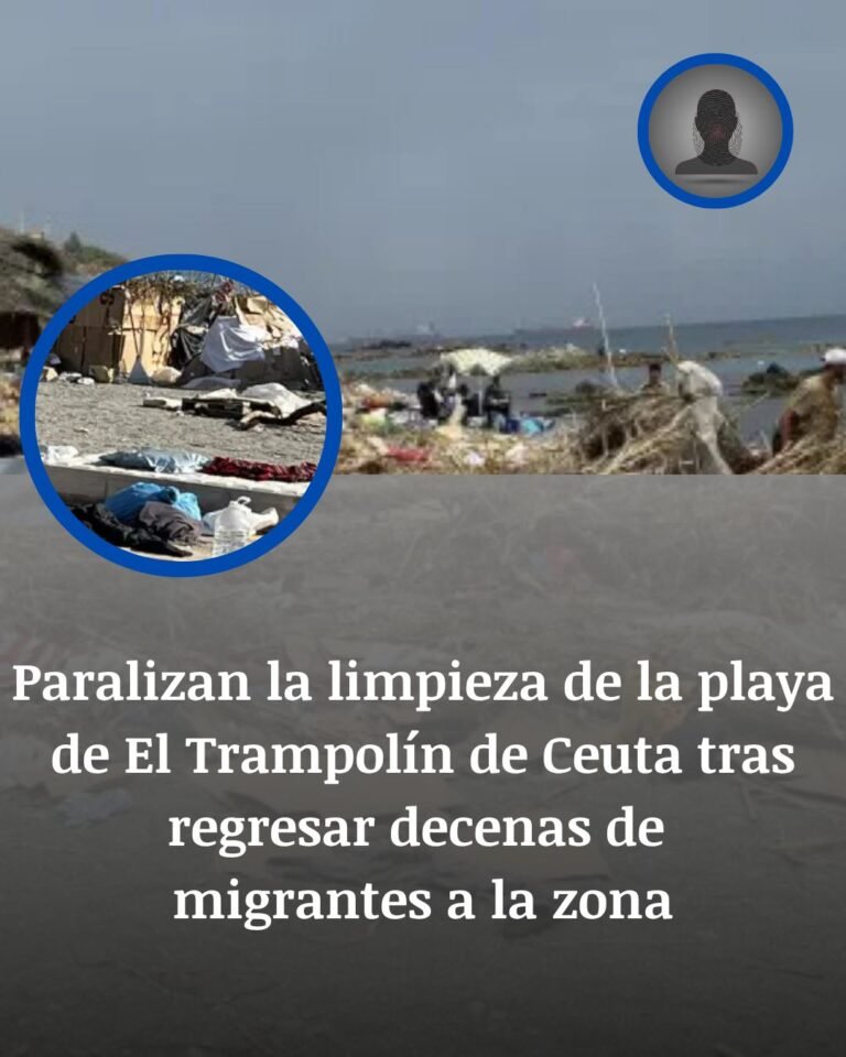 Ceuta frena la limpieza de El Trampolín cuando cientos de migrantes regresan al asentamiento horas después del desalojo