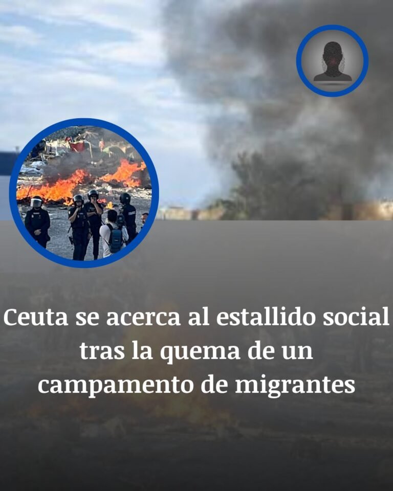Ceuta, al borde de la ruptura tras la quema de un campamento de migrantes