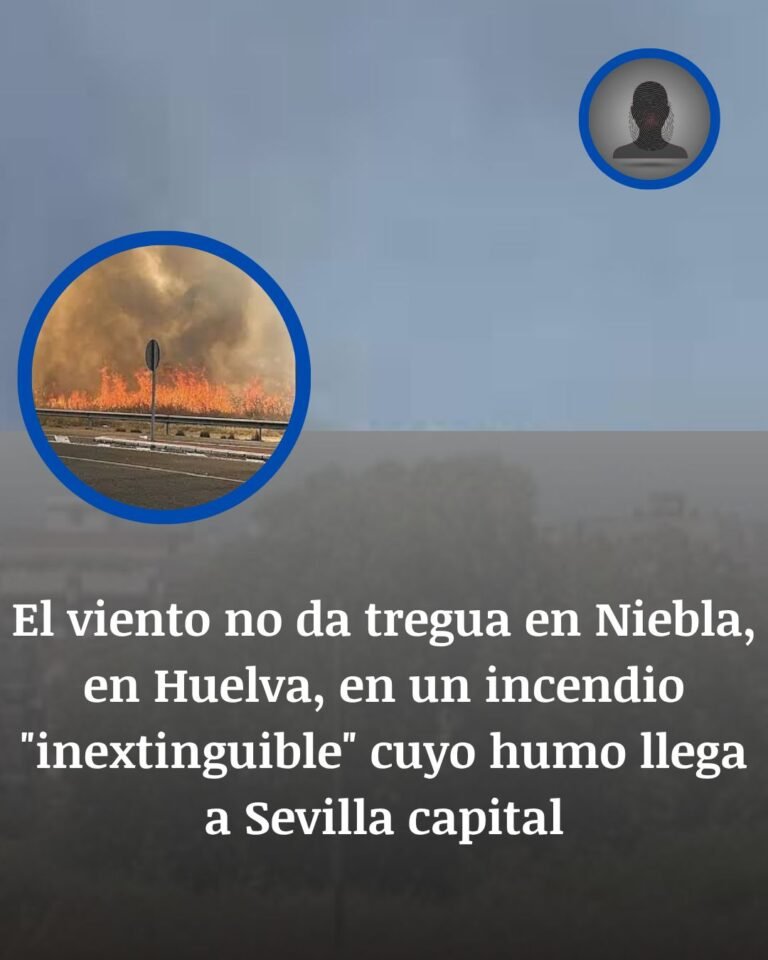 El humo del incendio de Niebla cubre Sevilla mientras el fuego se vuelve inextinguible