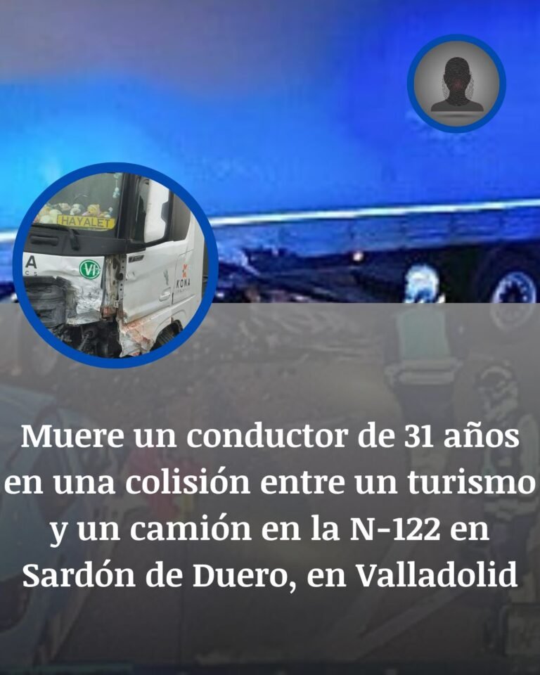 Sardón de Duero, Valladolid: muere un conductor de 31 años tras chocar su turismo contra un camión en la N-122
