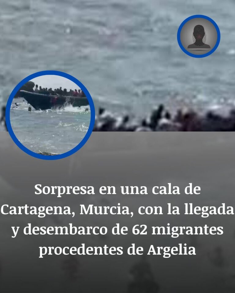 Desembarco de una patera con 62 migrantes en una cala de Cartagena ante bañistas