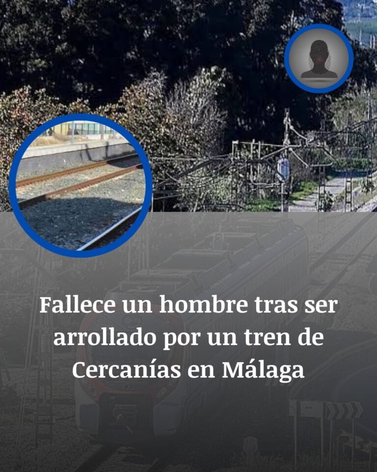 Un hombre de 53 años muere arrollado por un tren de Cercanías al cruzar por una zona prohibida en Málaga
