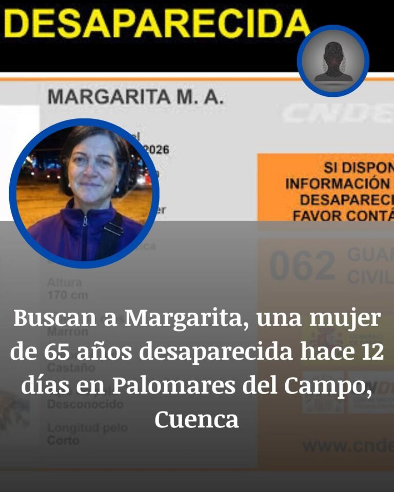 Buscan a Margarita, la mujer de 65 años desaparecida hace 12 días en Palomares del Campo