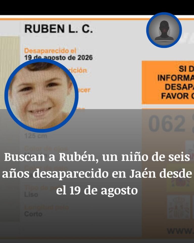 Buscan a Rubén, el niño de seis años desaparecido en Jaén, mientras la pista de Portugal agrava la angustia