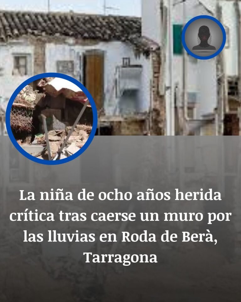 La niña herida crítica tras derrumbarse un muro por las lluvias en Roda de Berà sigue ingresada en Tarragona