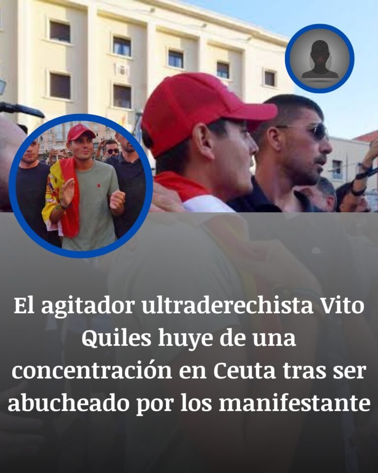 Vito Quiles huye de una concentración en Ceuta tras ser abucheado y dividir la protesta por la crisis migratoria