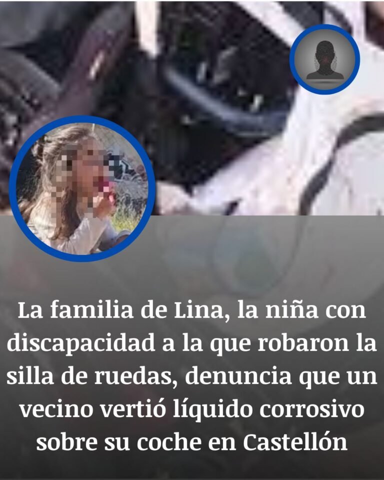 Castellón: denuncian que un vecino vertió líquido corrosivo en el coche de la familia de Lina