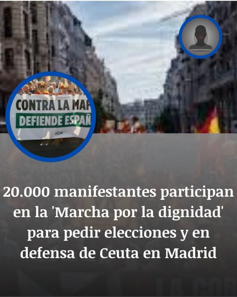 Madrid: 20.000 personas participan en la Marcha por la Dignidad por Ceuta y elecciones