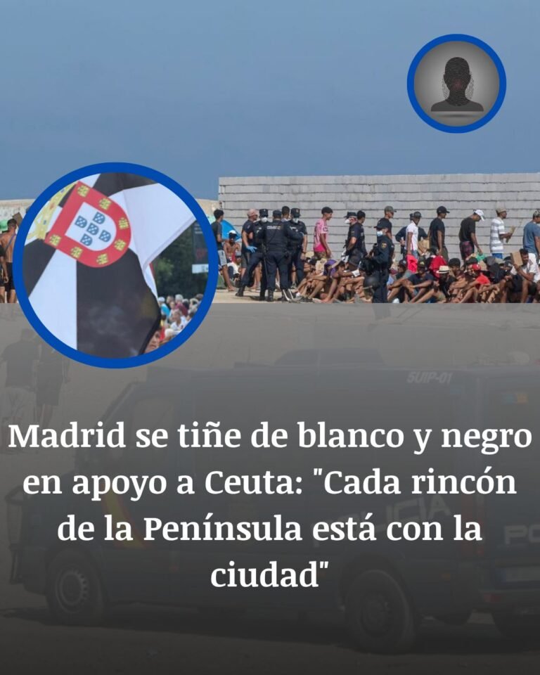 Madrid se tiñe de blanco y negro en apoyo a Ceuta en una jornada de protesta masiva