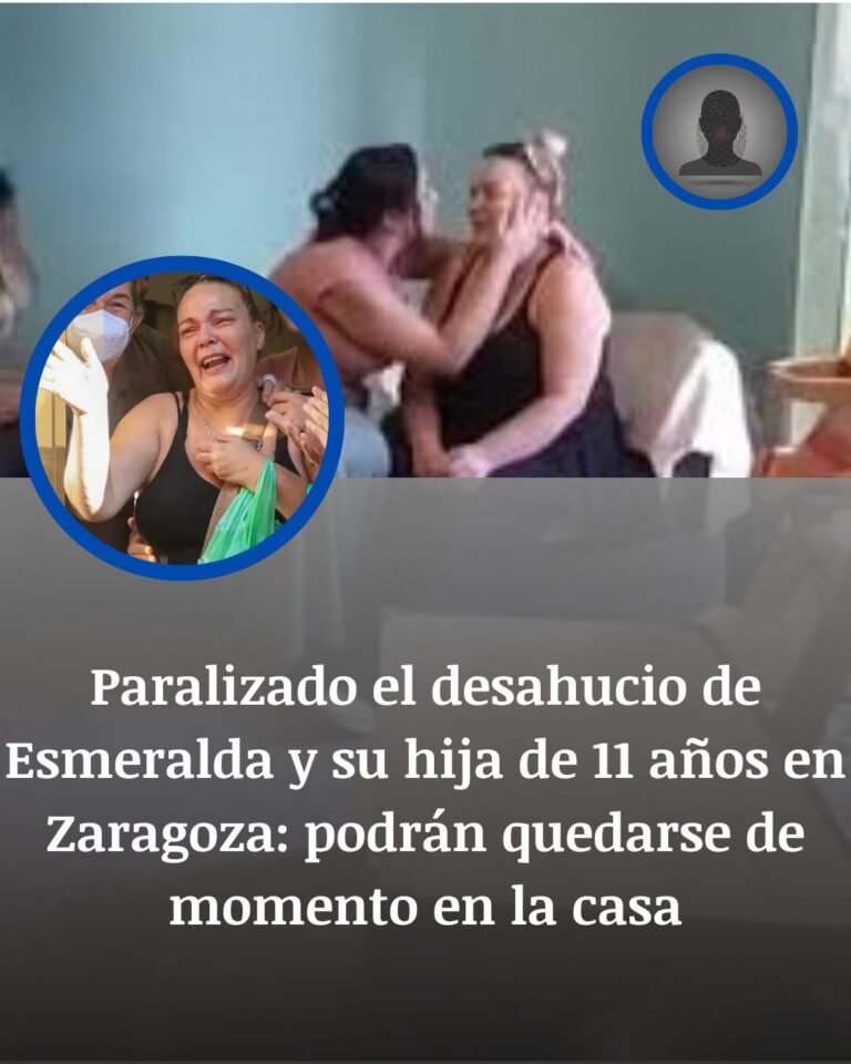 Zaragoza frena el desahucio de Esmeralda y su hija de 11 años: se quedan en casa por ahora