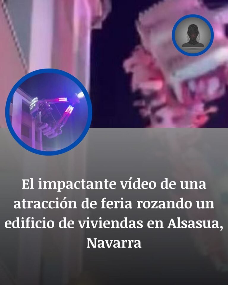 Alsasua: una atracción de feria pasa a centímetros de un bloque de viviendas