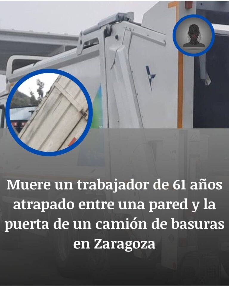 Muere un trabajador atrapado por la puerta de un camión de basura en Zaragoza