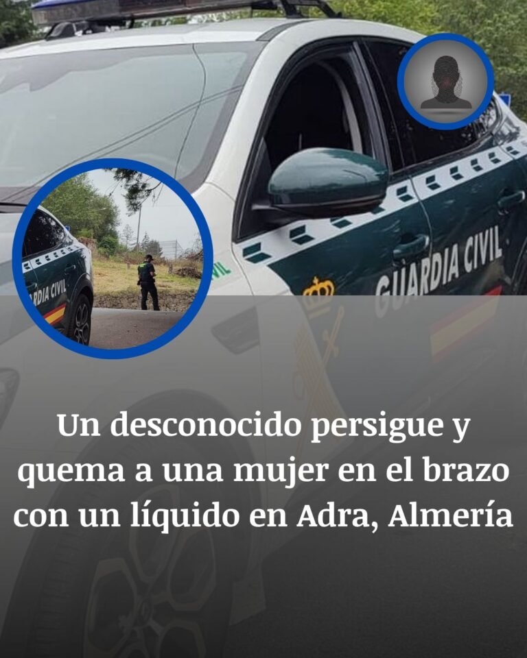 Adra, Almería: la siguieron hasta casa y un líquido le dejó una quemadura en el brazo