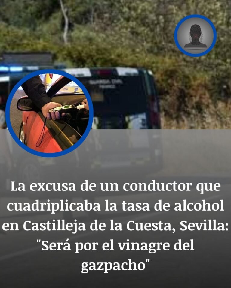 Castilleja de la Cuesta: cuadruplicó la tasa de alcohol y culpó al vinagre del gazpacho