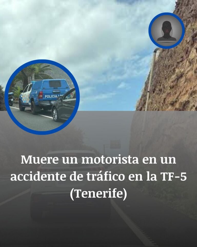 Muere un motorista de 57 años tras chocar con un coche en la TF-5 a la altura de Los Realejos