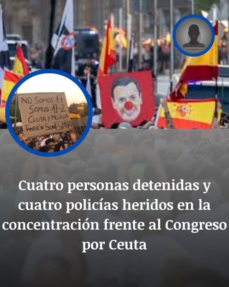Noche de tensión ante el Congreso: cuatro detenidos y cuatro policías heridos en la protesta por Ceuta
