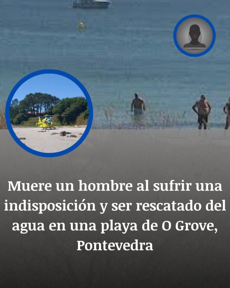 Muere Carlos Nieves tras ser rescatado del agua en la playa de Seixeliño, en O Grove