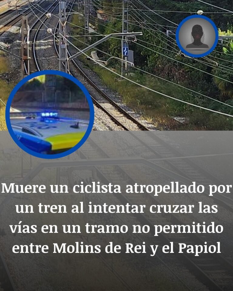 Molins de Rei: un ciclista muere arrollado por un tren al cruzar por un punto prohibido