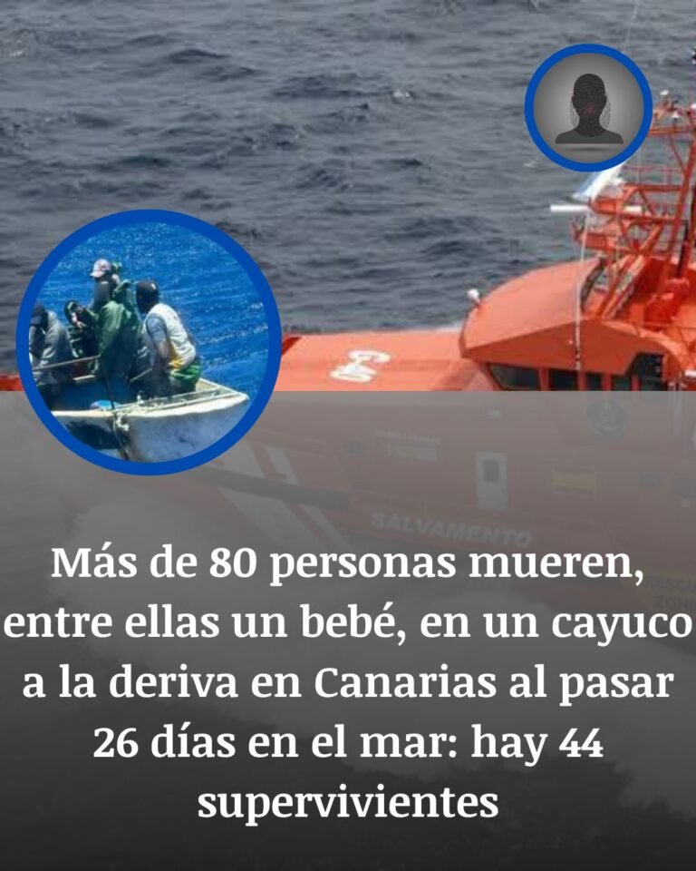 Canarias rescata un cayuco a la deriva con 44 supervivientes y más de 80 muertos, entre ellos un bebé