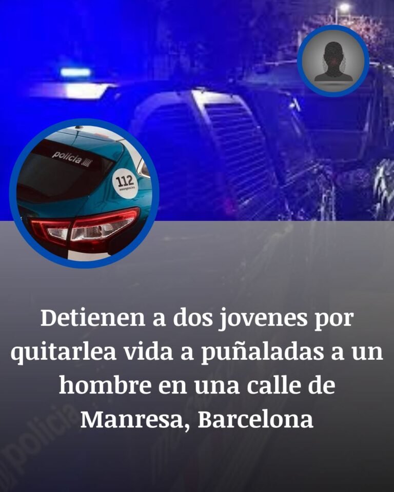 Crimen en Manresa: dos jóvenes detenidos tras apuñalar mortalmente a un hombre en plena calle