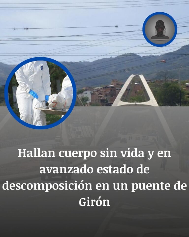 Hallan el cuerpo de un hombre cerca del puente del SENA en Girón