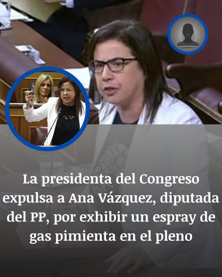 Ana Vázquez, expulsada del Congreso tras exhibir un espray de gas pimienta