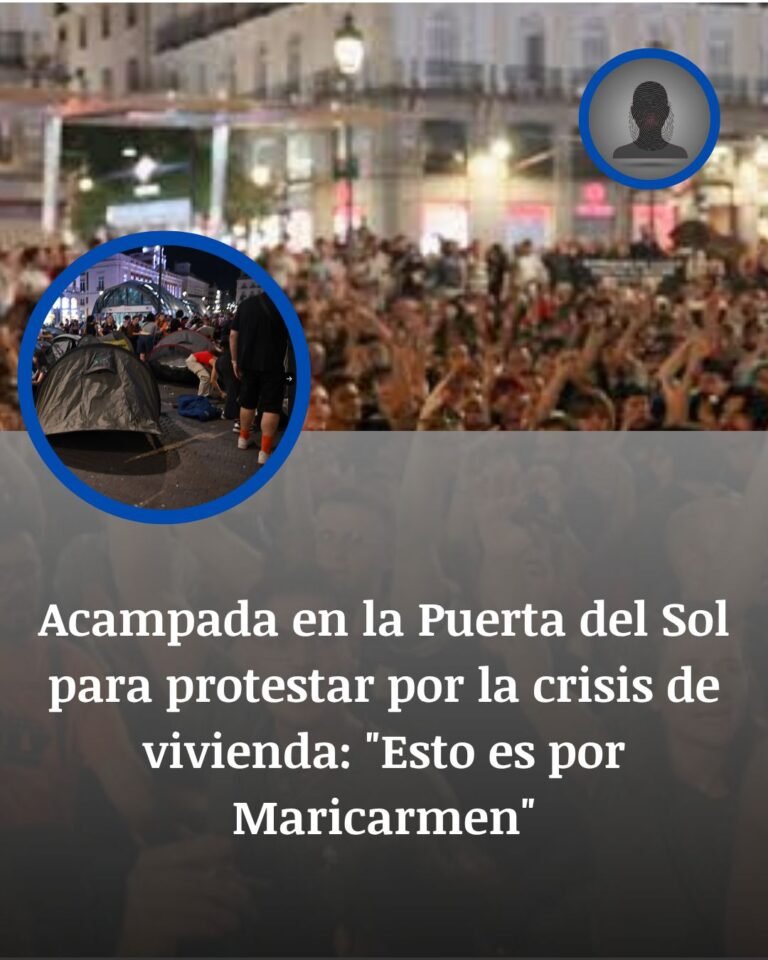 Acampada en la Puerta del Sol tras el desahucio de Maricarmen: una noche contra la crisis de vivienda