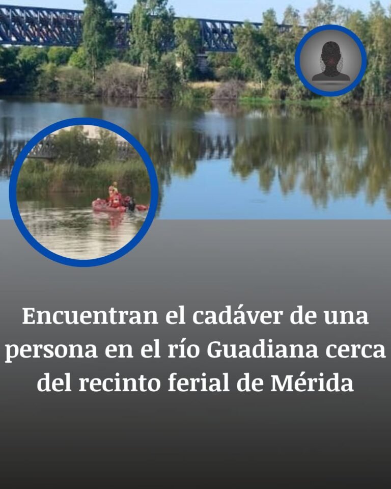 Mérida: hallan el cadáver de un hombre en el río Guadiana cerca del recinto ferial