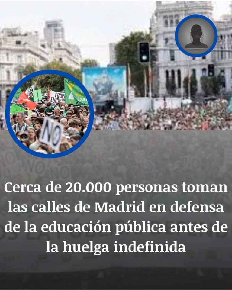 Madrid reúne a cerca de 20.000 personas en defensa de la educación pública antes de la huelga
