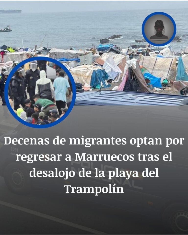 Ceuta: al menos 400 migrantes regresan a Marruecos tras el desalojo parcial del Trampolín