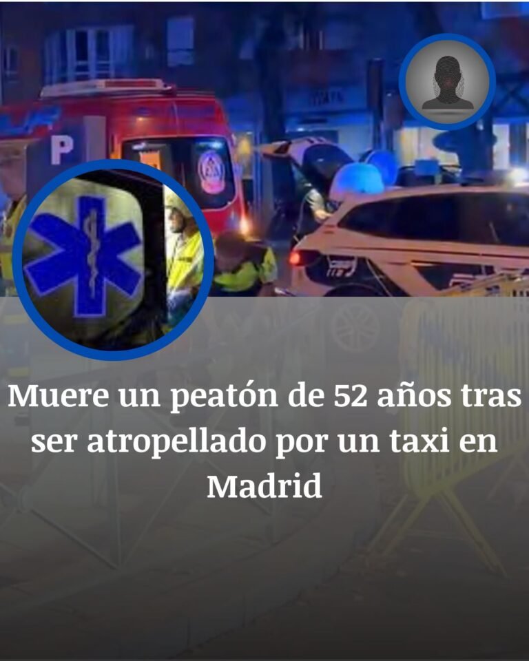 Muere un ciudadano irlandés de 52 años tras ser atropellado por un taxi en Arganzuela